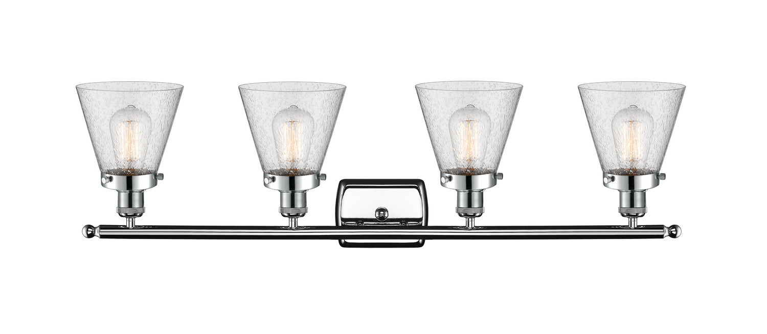 Innovations 916-4W-PC-G64 Four Light Bath Vanity, Polished Chrome