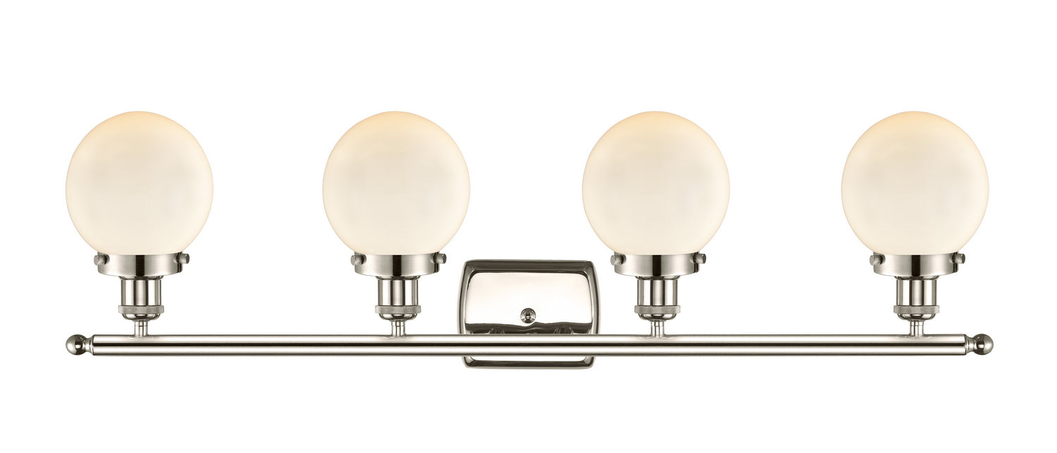 Innovations 916-4W-PN-G201-6 Four Light Bath Vanity, Polished Nickel