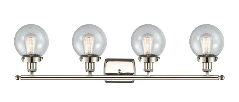 Innovations 916-4W-PN-G204-6 Four Light Bath Vanity, Polished Nickel