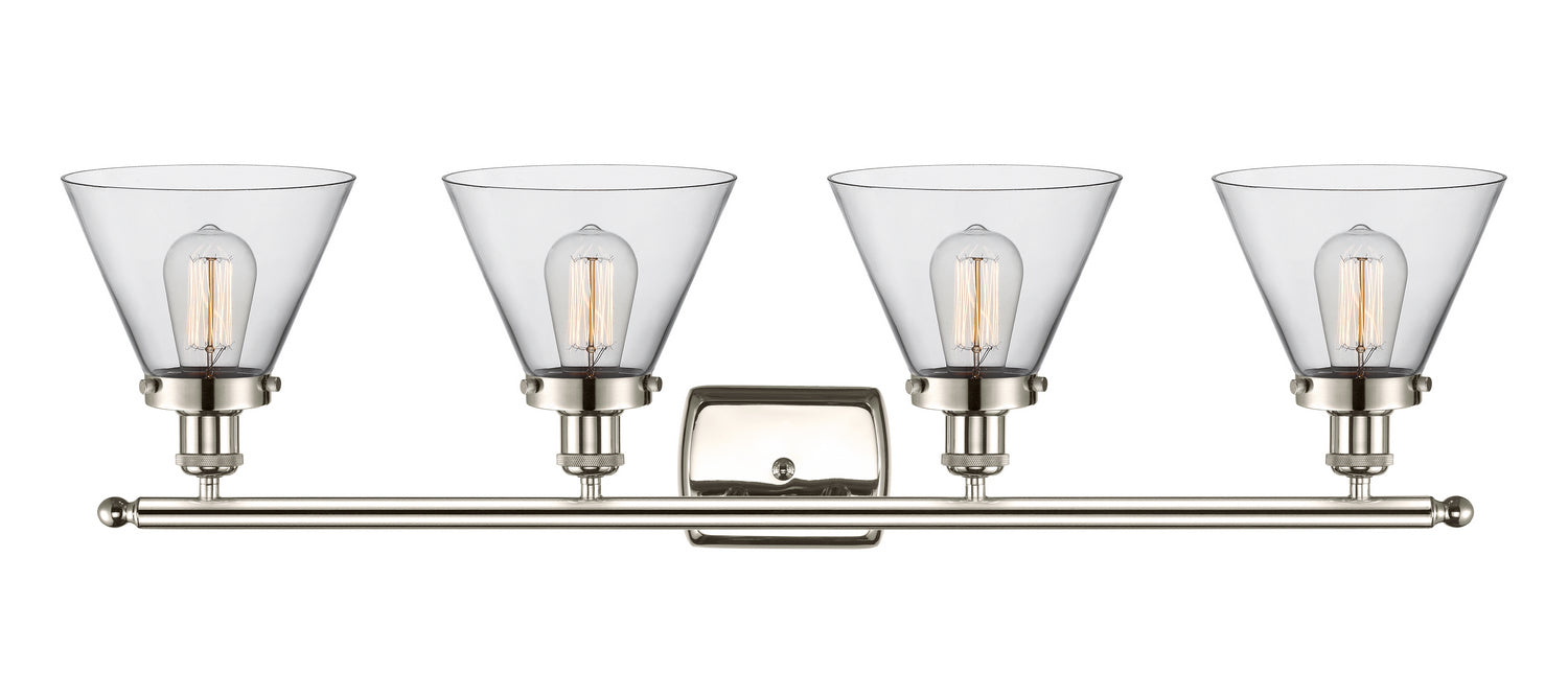 Innovations 916-4W-PN-G42 Four Light Bath Vanity, Polished Nickel