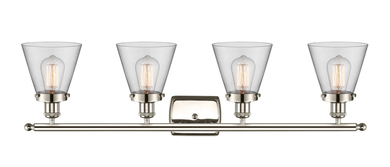 Innovations 916-4W-PN-G62 Four Light Bath Vanity, Polished Nickel