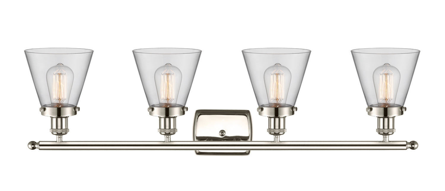 Innovations 916-4W-PN-G62 Four Light Bath Vanity, Polished Nickel