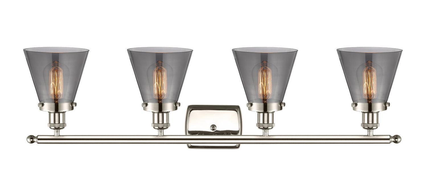 Innovations 916-4W-PN-G63 Four Light Bath Vanity, Polished Nickel