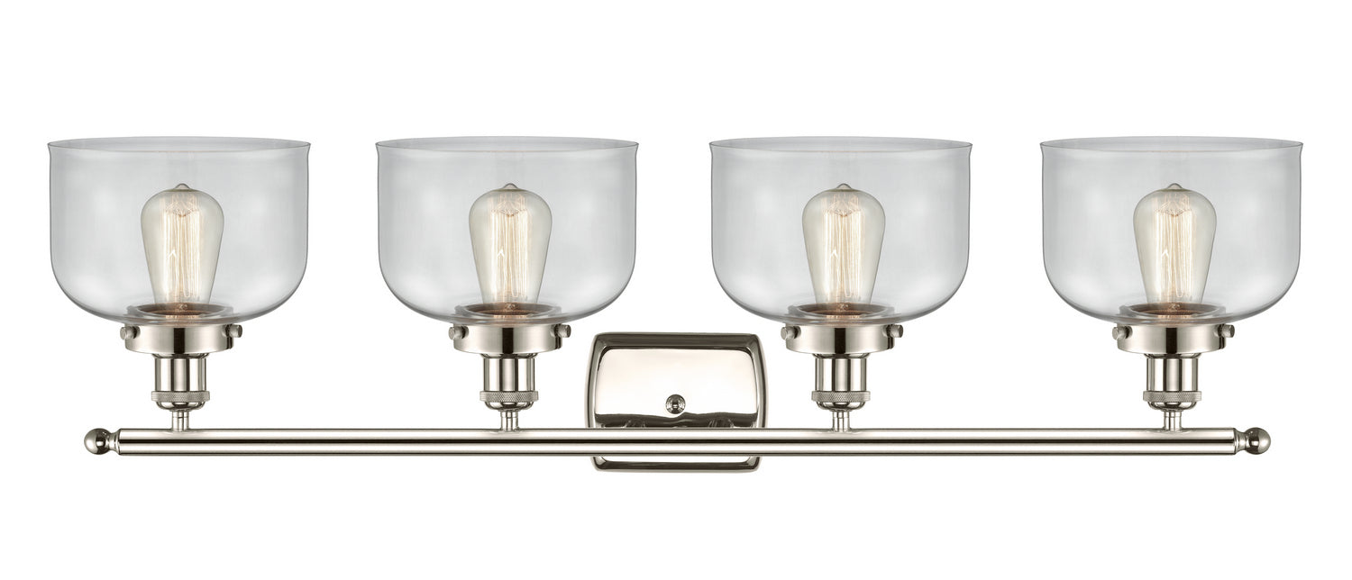 Innovations 916-4W-PN-G72 Four Light Bath Vanity, Polished Nickel
