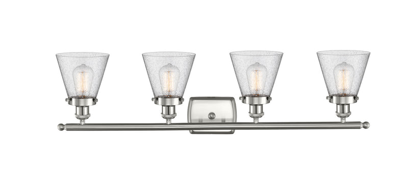 Innovations 916-4W-SN-G64 Four Light Bath Vanity, Brushed Satin Nickel