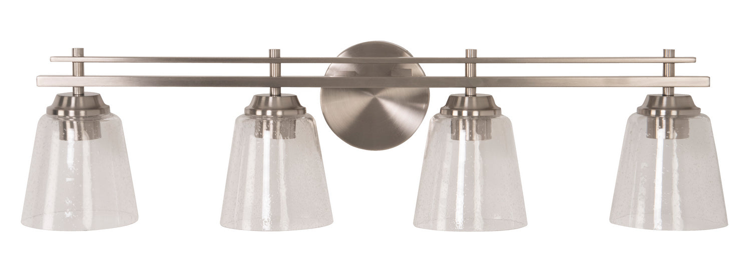 Craftmade 19633BNK4 Four Light Vanity, Brushed Polished Nickel