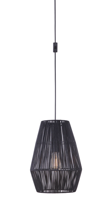 Craftmade SW2009-FB One Light Pendant, Flat Black