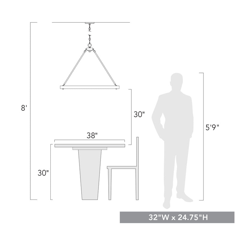 Golden 1019-9 BLK Nine Light Chandelier, Matte Black