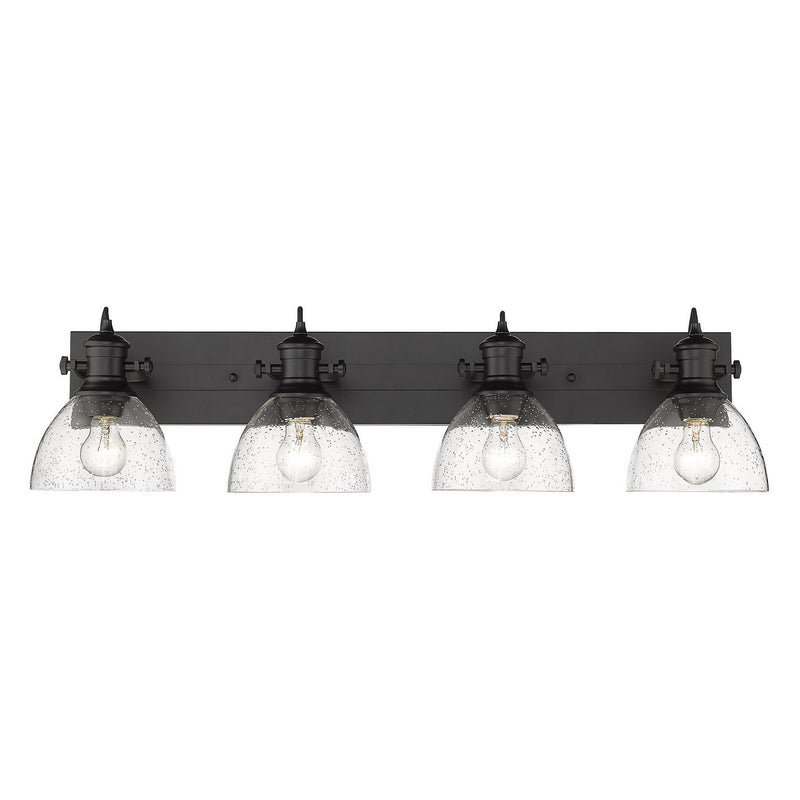 Golden 3118-BA4 BLK-SD Four Light Bath Vanity, Matte Black