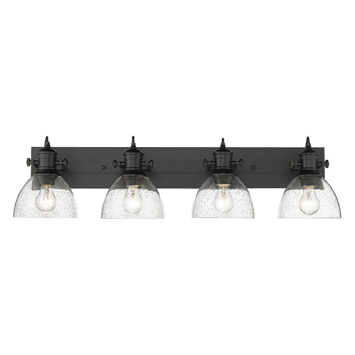 Golden 3118-BA4 BLK-SD Four Light Bath Vanity, Matte Black