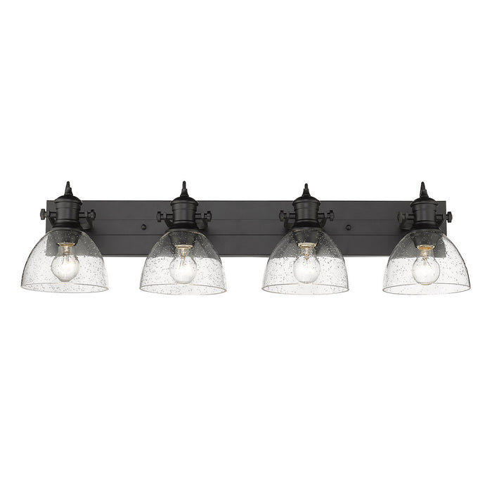 Golden 3118-BA4 BLK-SD Four Light Bath Vanity, Matte Black