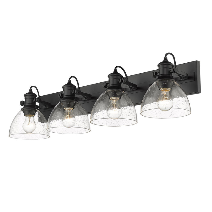 Golden 3118-BA4 BLK-SD Four Light Bath Vanity, Matte Black