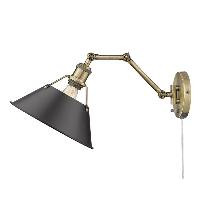 Golden 3306-A1W AB-RBZ One Light Wall Sconce, Aged Brass