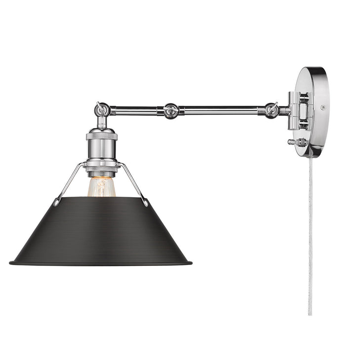 Golden 3306-A1W CH-RBZ One Light Wall Sconce, Chrome