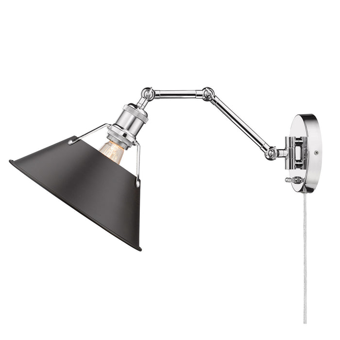 Golden 3306-A1W CH-RBZ One Light Wall Sconce, Chrome