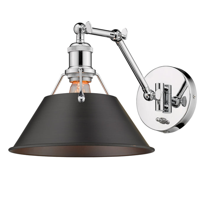 Golden 3306-A1W CH-RBZ One Light Wall Sconce, Chrome