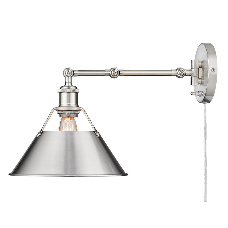 Golden 3306-A1W PW-PW One Light Wall Sconce, Pewter