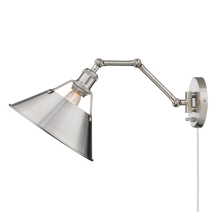 Golden 3306-A1W PW-PW One Light Wall Sconce, Pewter