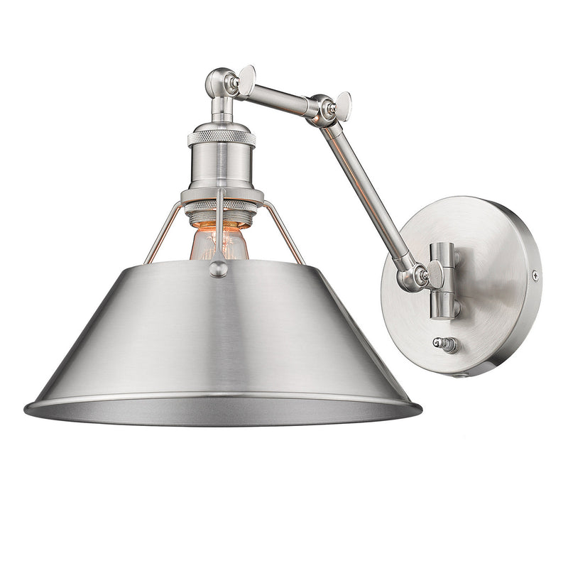 Golden 3306-A1W PW-PW One Light Wall Sconce, Pewter