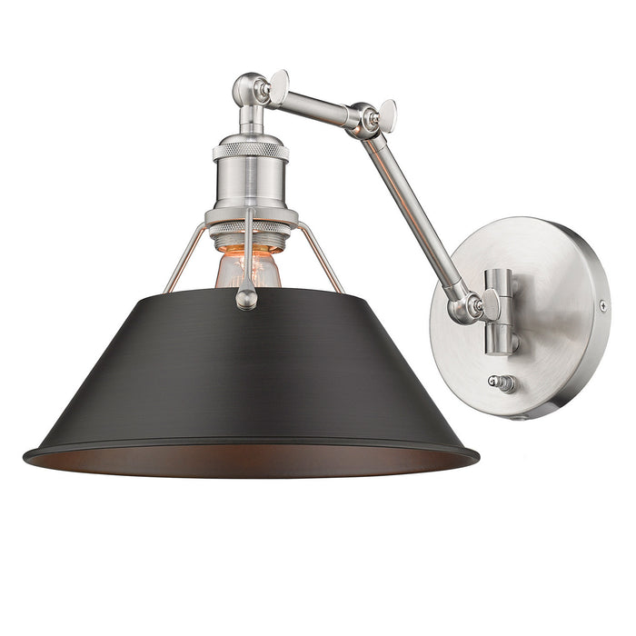 Golden 3306-A1W PW-RBZ One Light Wall Sconce, Pewter