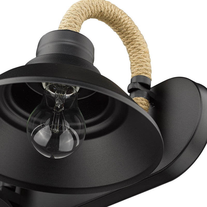 Golden 3318-BA2 NB Two Light Bath Vanity, Natural Black