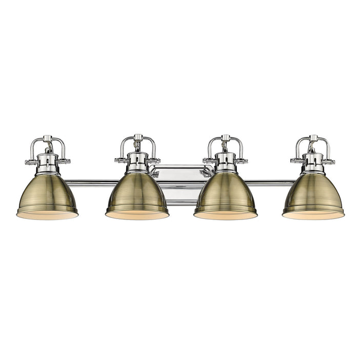 Golden 3602-BA4 CH-AB Four Light Bath Vanity, Chrome