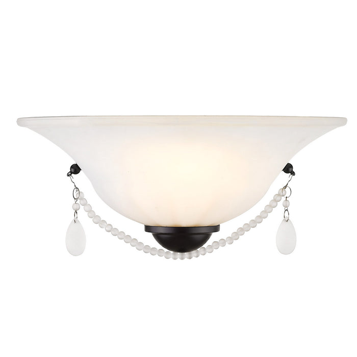 Golden 3719-WSC BLK-OP One Light Wall Sconce, Matte Black
