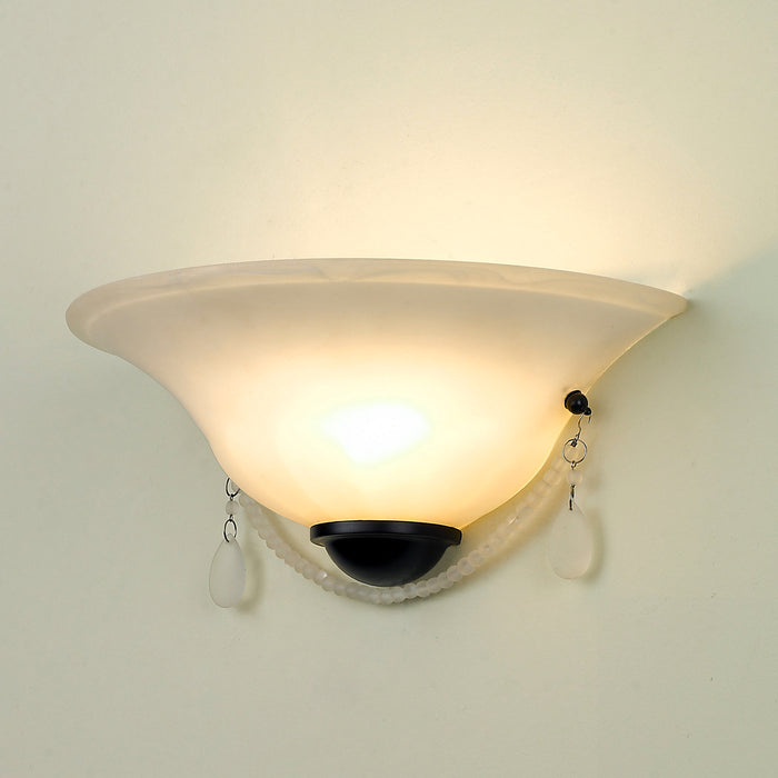 Golden 3719-WSC BLK-OP One Light Wall Sconce, Matte Black