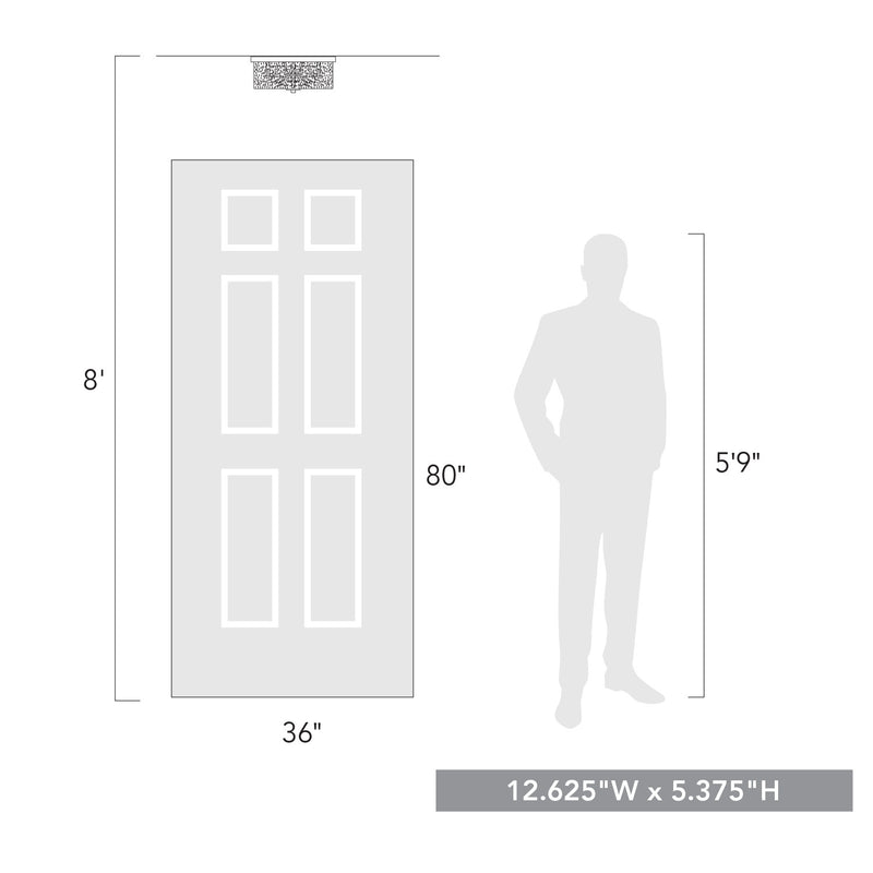 Golden 4307-FM BLK-SD Two Light Flush Mount, Matte Black