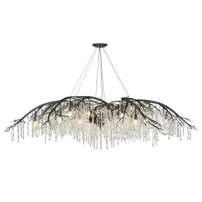 Golden 9903-24 BI 24 Light Chandelier, Black Iron