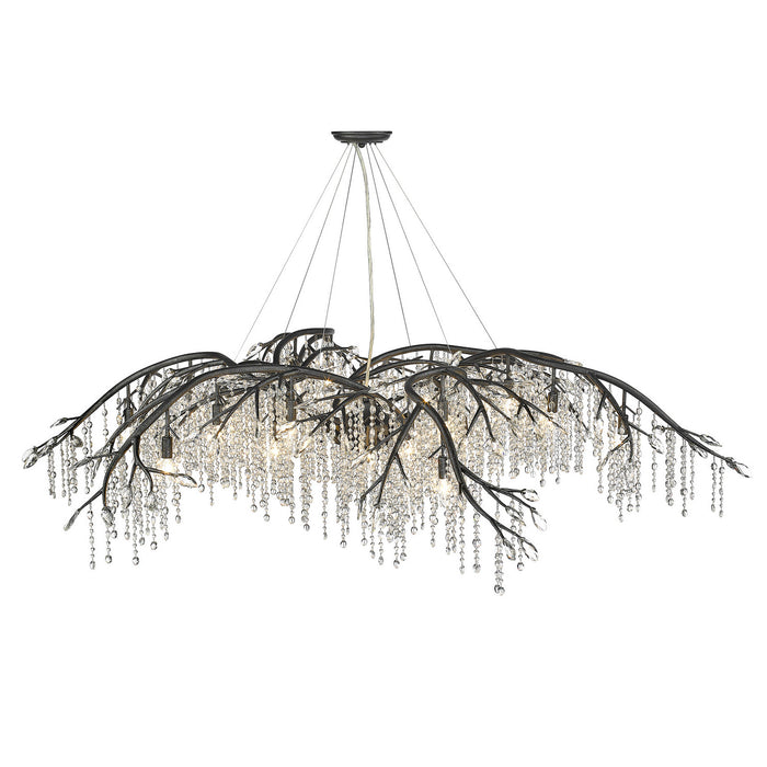 Golden 9903-24 BI 24 Light Chandelier, Black Iron