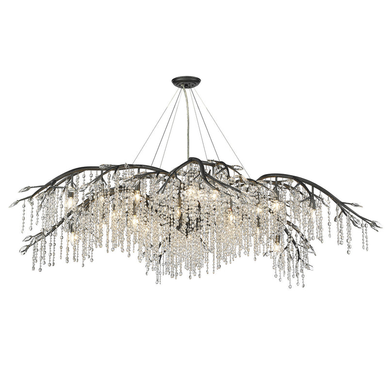 Golden 9903-24 BI 24 Light Chandelier, Black Iron