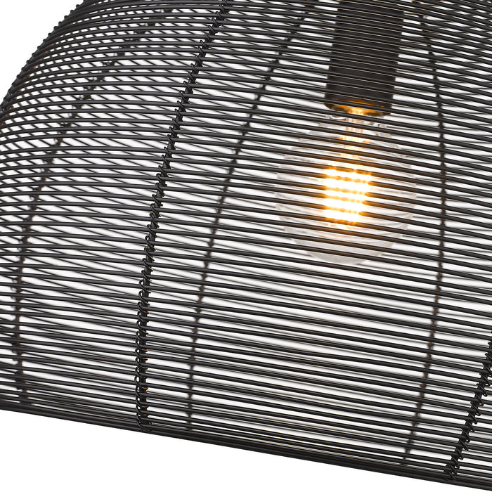 Golden 6802-M BLK One Light Pendant, Matte Black