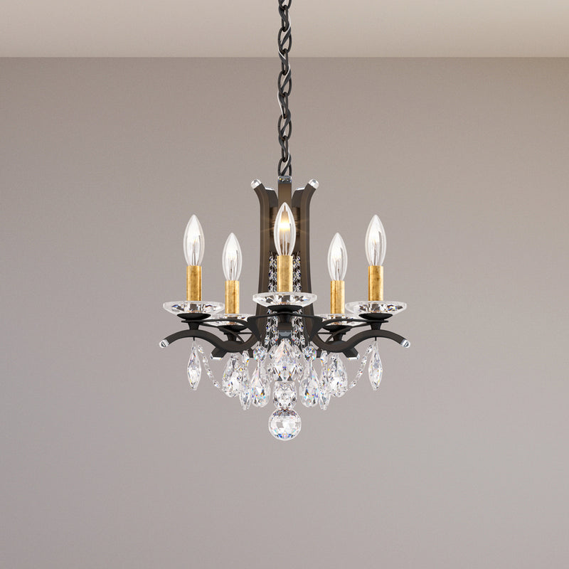 Schonbek VA8304N-51H Five Light Chandelier, Black