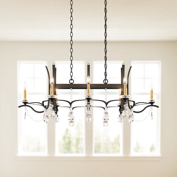 Schonbek VA8435N-51H Eight Light Chandelier, Black