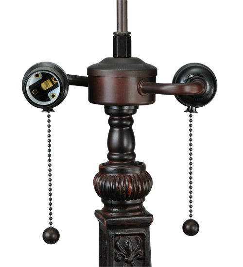 Meyda Tiffany 141831 Two Light Table Base, Mahogany Bronze
