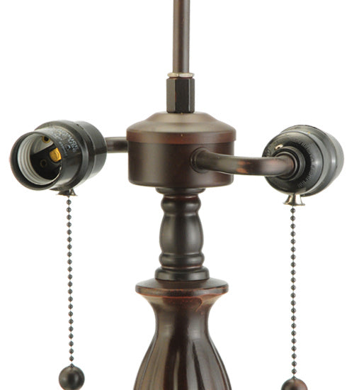 Meyda Tiffany 163350 Three Light Table Base, Mahogany Bronze