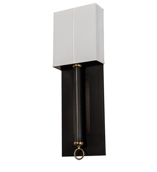 Meyda Tiffany 226742 Two Light Wall Sconce, Craftsman Brown And Raw Brass