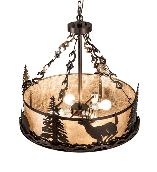 Meyda Tiffany 230266 Six Light Pendant, Mahogany Bronze