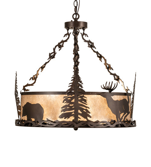 Meyda Tiffany 230266 Six Light Pendant, Mahogany Bronze