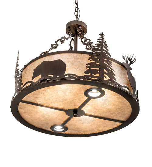 Meyda Tiffany 230266 Six Light Pendant, Mahogany Bronze