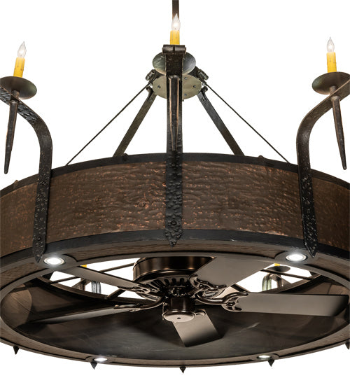 Meyda Tiffany 230833 12 Light Chandel-Air, Costello Black And Blackened Copper