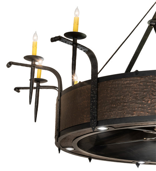 Meyda Tiffany 230833 12 Light Chandel-Air, Costello Black And Blackened Copper
