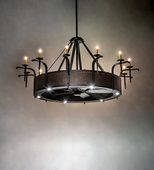 Meyda Tiffany 230833 12 Light Chandel-Air, Costello Black And Blackened Copper