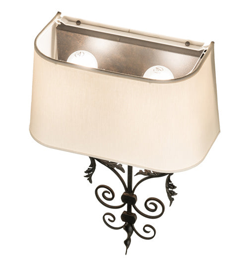 Meyda Tiffany 230939 Two Light Wall Sconce, Chestnut