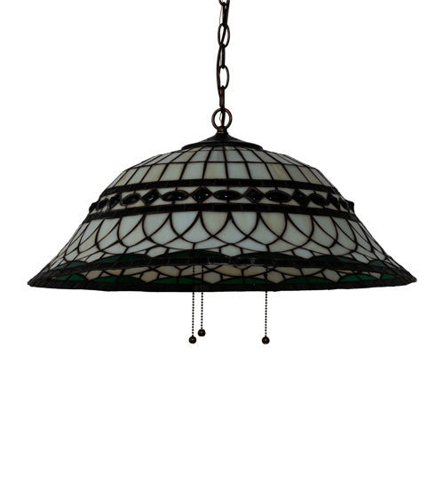 Meyda Tiffany 230950 Three Light Pendant, Mahogany Bronze