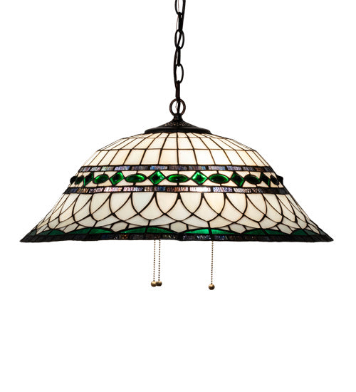 Meyda Tiffany 230950 Three Light Pendant, Mahogany Bronze