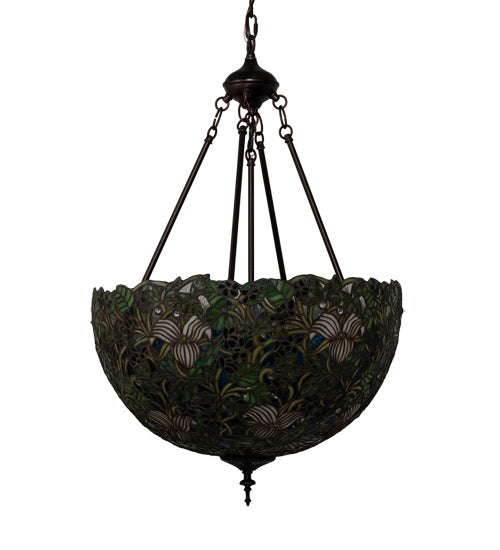 Meyda Tiffany 231193 Three Light Pendant, Mahogany Bronze