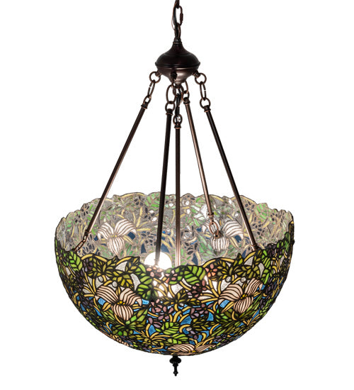 Meyda Tiffany 231193 Three Light Pendant, Mahogany Bronze