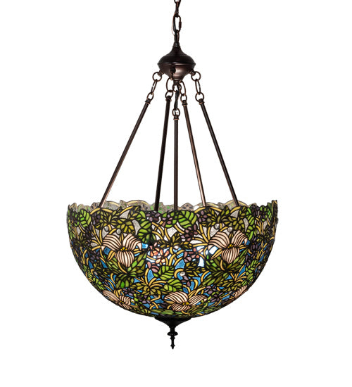 Meyda Tiffany 231193 Three Light Pendant, Mahogany Bronze